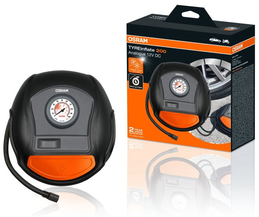 Автокомпрессор Osram поршневый Tyreinflate 200 купить,NaN