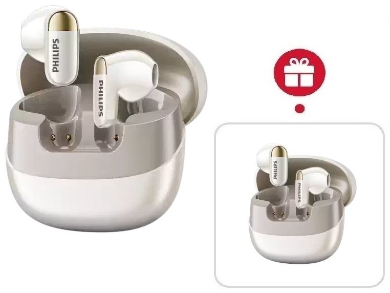 Наушники Philips TAT2169 белый + подарок