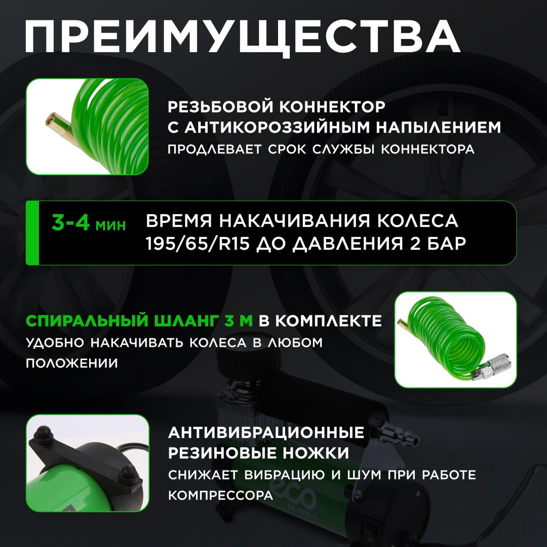Автокомпрессор ECO поршневый AE-016-1 купить,NaN