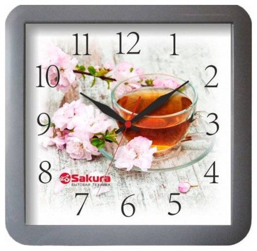 Часы кварцевые SAKURA 11247, пластик