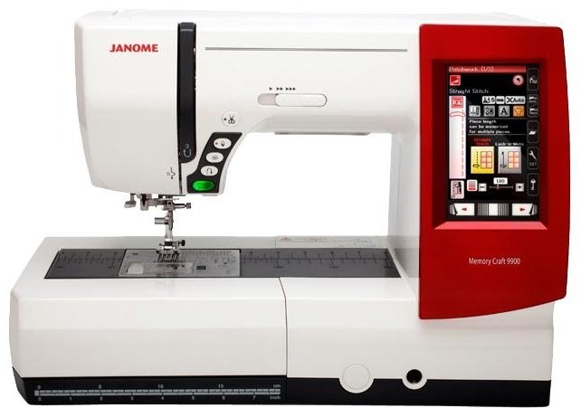 Швейная машина Janome Memory Craft 9900 белый, красный
