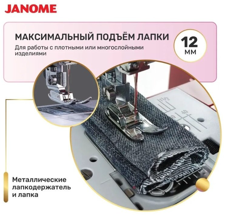 Швейная машина Janome TM30 бордовый купить,NaN