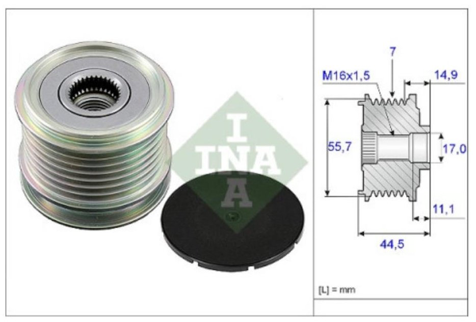 INA шкив генератора 535004210