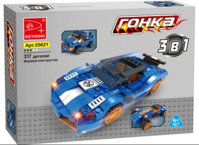 Конструктор Keyixing гонка, деталей 317 шт