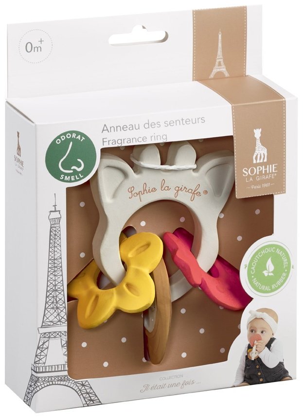 Прорезыватель Vulli Жираф Софи ring of scents, 1 шт, мультиколор