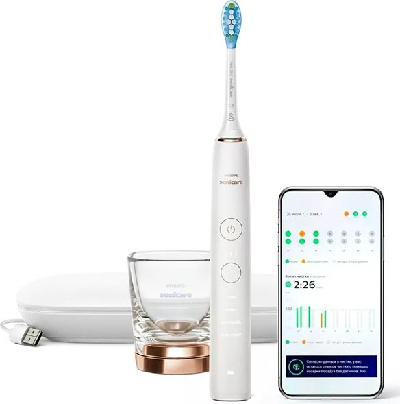 Электрическая щетка Philips звуковая Sonicare DiamondClean HX9911/94 щетина средняя купить,NaN