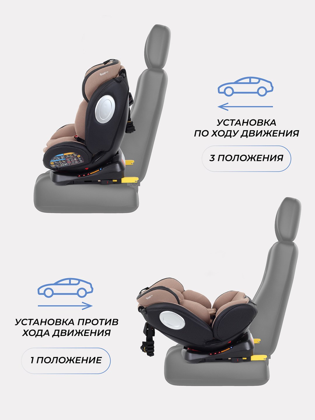 RANT TWIST PRO 0/1/2/3 (до 36 кг) бежевый купить,0