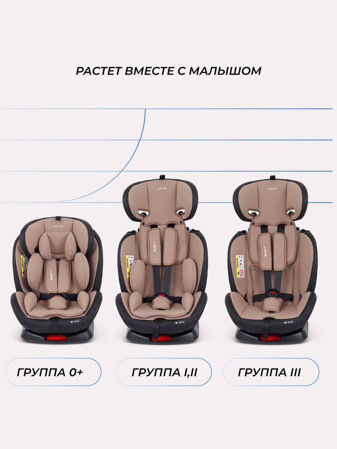 RANT TWIST PRO 0/1/2/3 (до 36 кг) бежевый купить,0