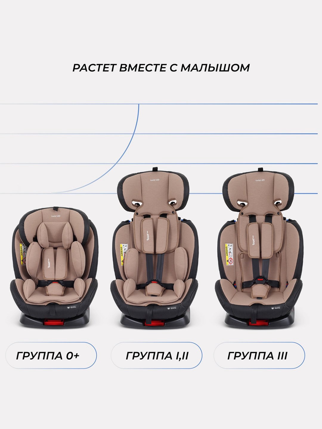RANT TWIST PRO 0/1/2/3 (до 36 кг) бежевый купить,NaN