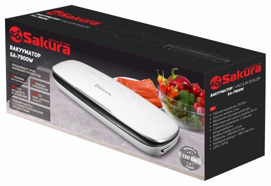 Вакуумный упаковщик SAKURA SA-7900W белый купить,NaN