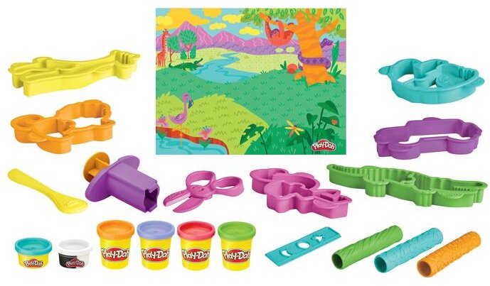Тесто для лепки Play-Doh Дикие животные количество цветов: 6 шт