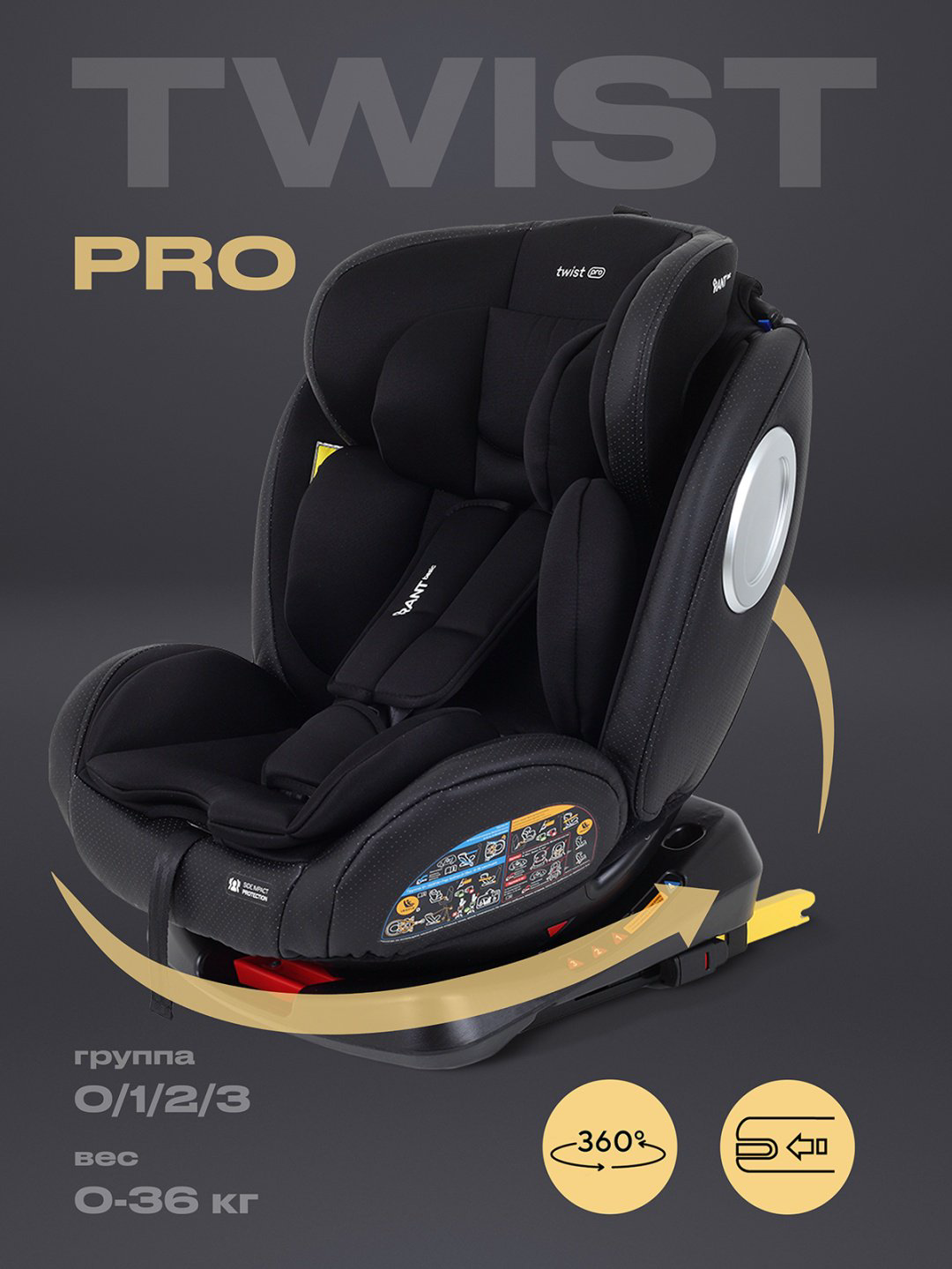 RANT TWIST PRO 0/1/2/3 (до 36 кг) черный купить,NaN