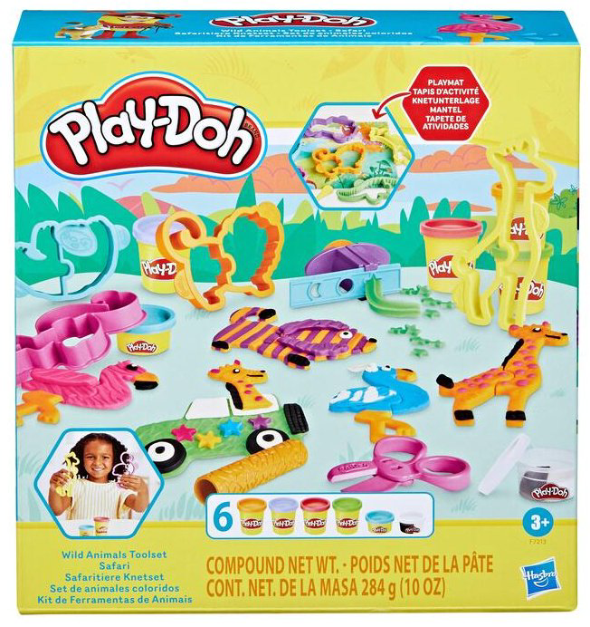 Тесто для лепки Play-Doh Дикие животные количество цветов: 6 шт