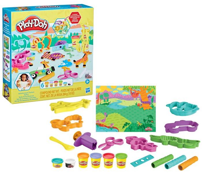 Тесто для лепки Play-Doh Дикие животные количество цветов: 6 шт купить,0