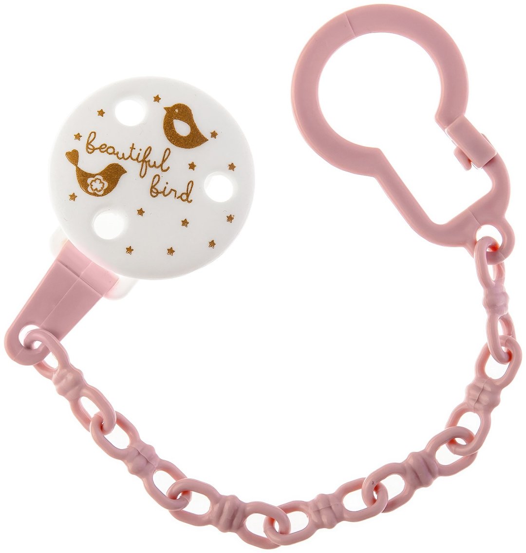 Держатель пустышки Baby Planet 8473/2, 1 шт, розовый
