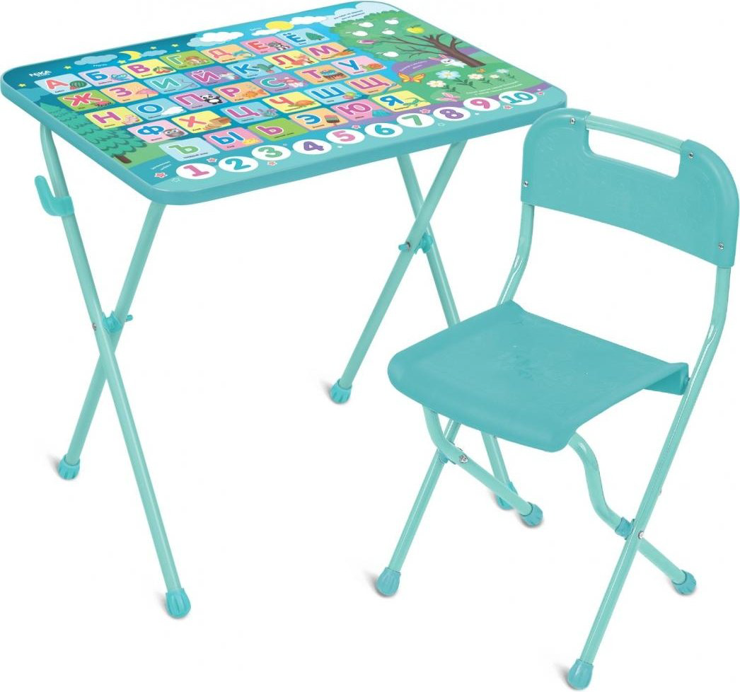 Комплект мебели детской Nika Kids КП/А1 60x45x52см бирюзовый купить,NaN