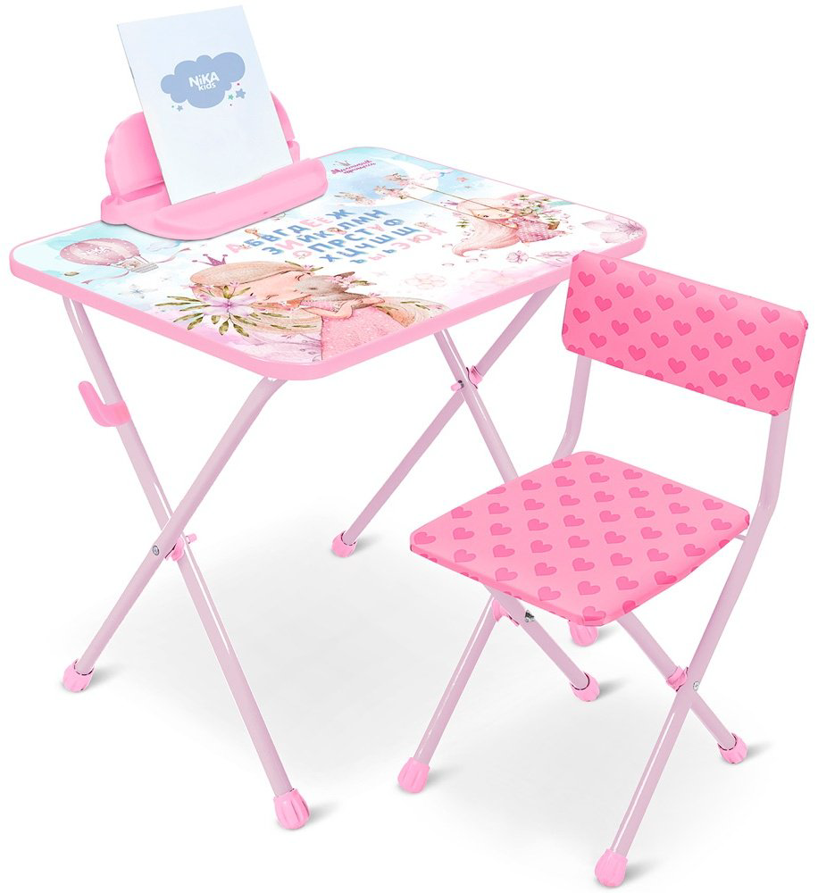 Комплект мебели детской Nika КП2/МП2 60x45x58см розовый купить,NaN