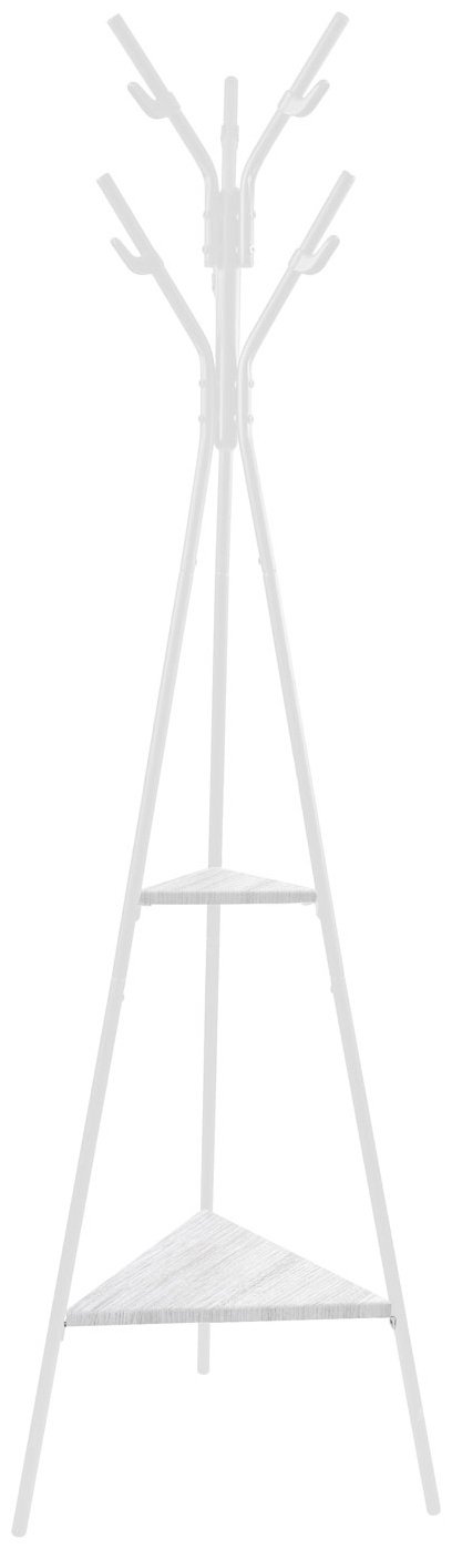 Вешалка стойка Nika ВС1/МБ, металл, 51.5x179.5 см, белый