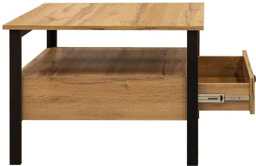Журнальный столик BRW LOFT, 70x70x52 см, коричневый, черный - ForteMarket Журнальный столик BRW LOFT, 70x70x52 см, коричневый, черный купить,0