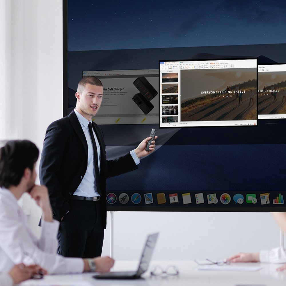 Baseus Orange Dot Wireless Presenter Grey купить,NaN