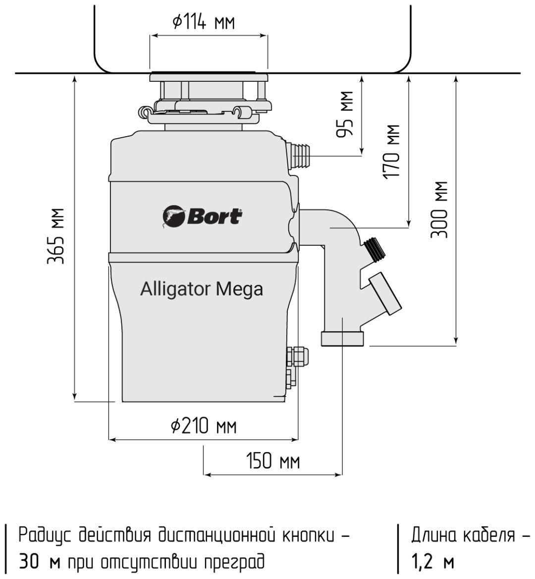 Измельчитель Bort Alligator MEGA серый купить,NaN