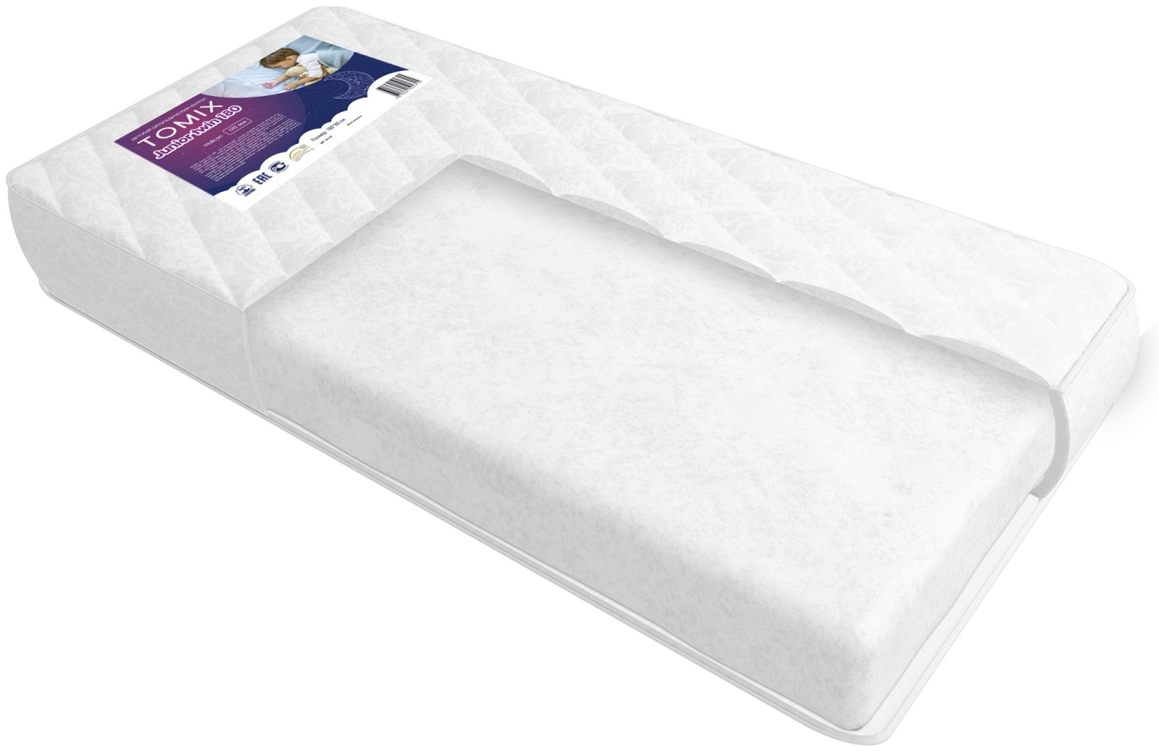 Детский матрас TOMIX Junior twin 80x180x12 см, беспружинный, микрофайбер - ForteMarket Детский матрас TOMIX Junior twin 80x180x12 см, беспружинный, микрофайбер купить,0