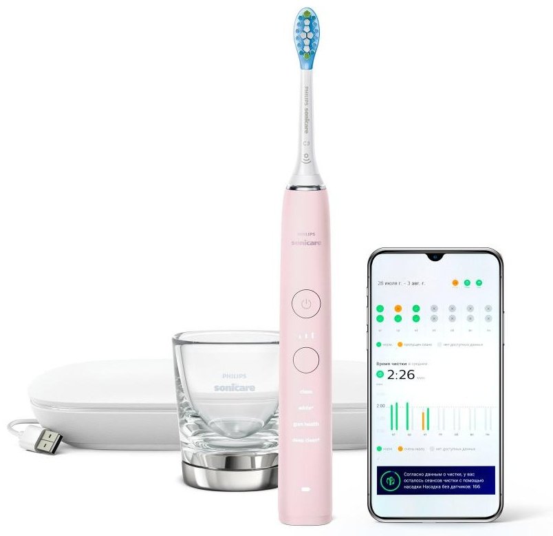 Электрическая щетка Philips звуковая Sonicare DiamondClean HX9911/29 щетина мягкая