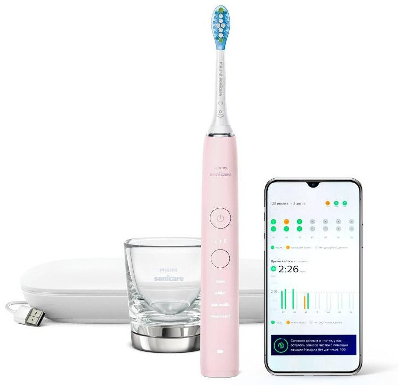 Электрическая щетка Philips звуковая Sonicare DiamondClean HX9911/29 щетина мягкая купить,NaN