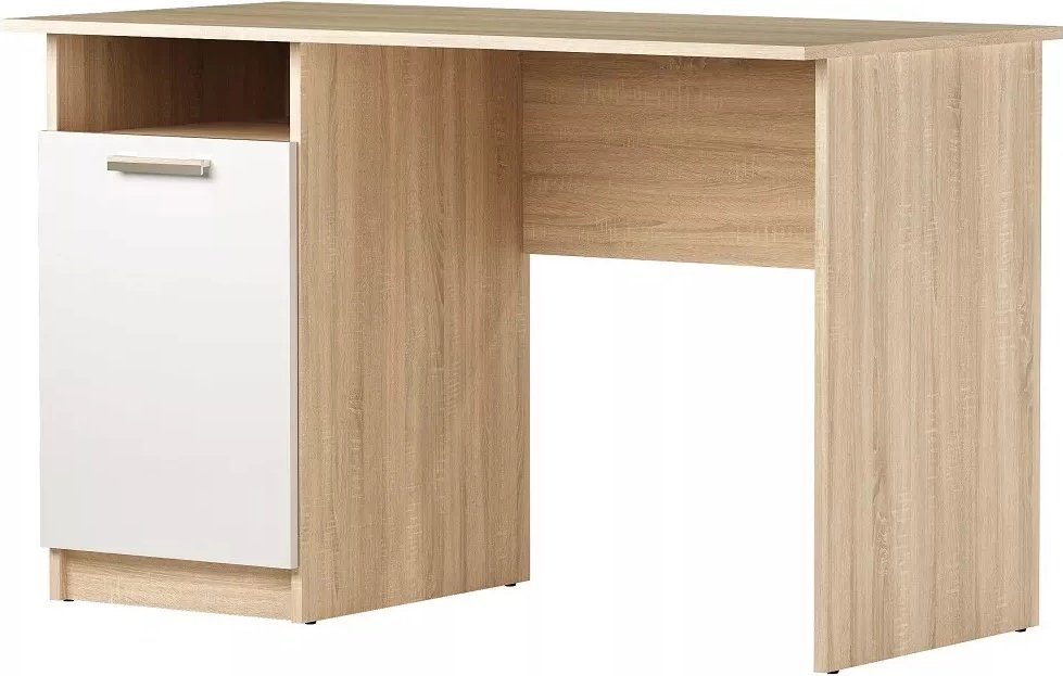 Стол компьютерный Памир ПКС-12, 120х60x75 см, белый, светло-коричневый