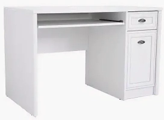 Стол письменный Гербор Салерно, 120.5х64.5x78.5 см, белый