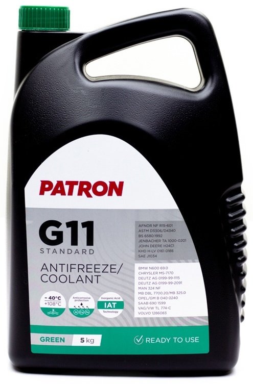 Антифриз PATRON Standard зеленый G-11 4.4 л