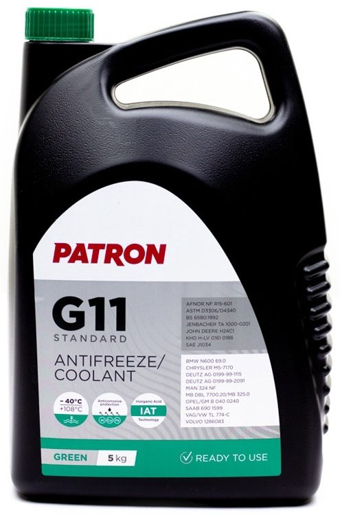 Антифриз PATRON Standard зеленый G-11 4.4 л купить,NaN