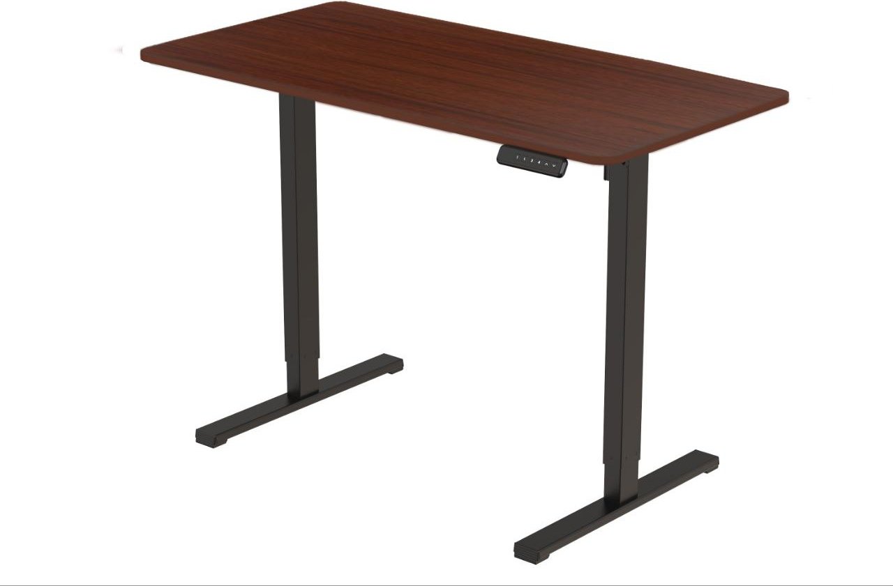 Стол компьютерный FLEXISPOT flexiSpot, 120х60x75 см, черный, коричневый