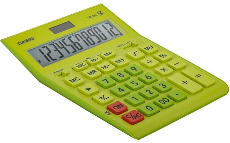 CASIO настольный GR-12C-GN-W-EP, 12-разрядный, желтый купить,NaN