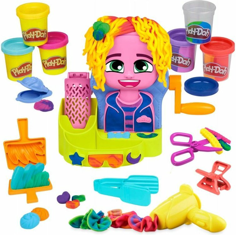 Hasbro Play-Doh Playset Hair Stylin Salon F8807 масса для лепки количество цветов: 6 шт купить,NaN