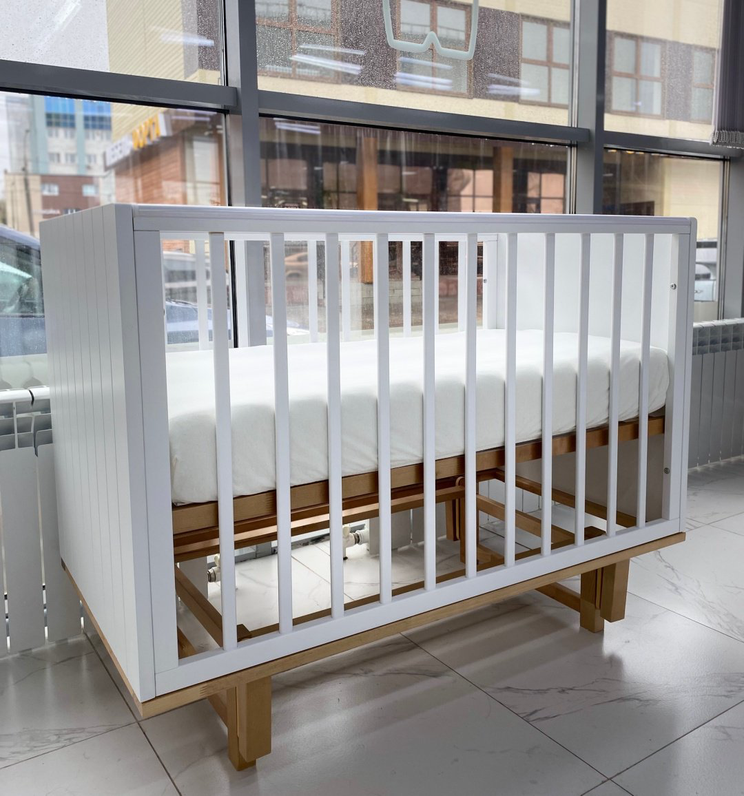 Кровать для новорожденных Rant Bamboo 120х60см бело-коричневый купить,NaN