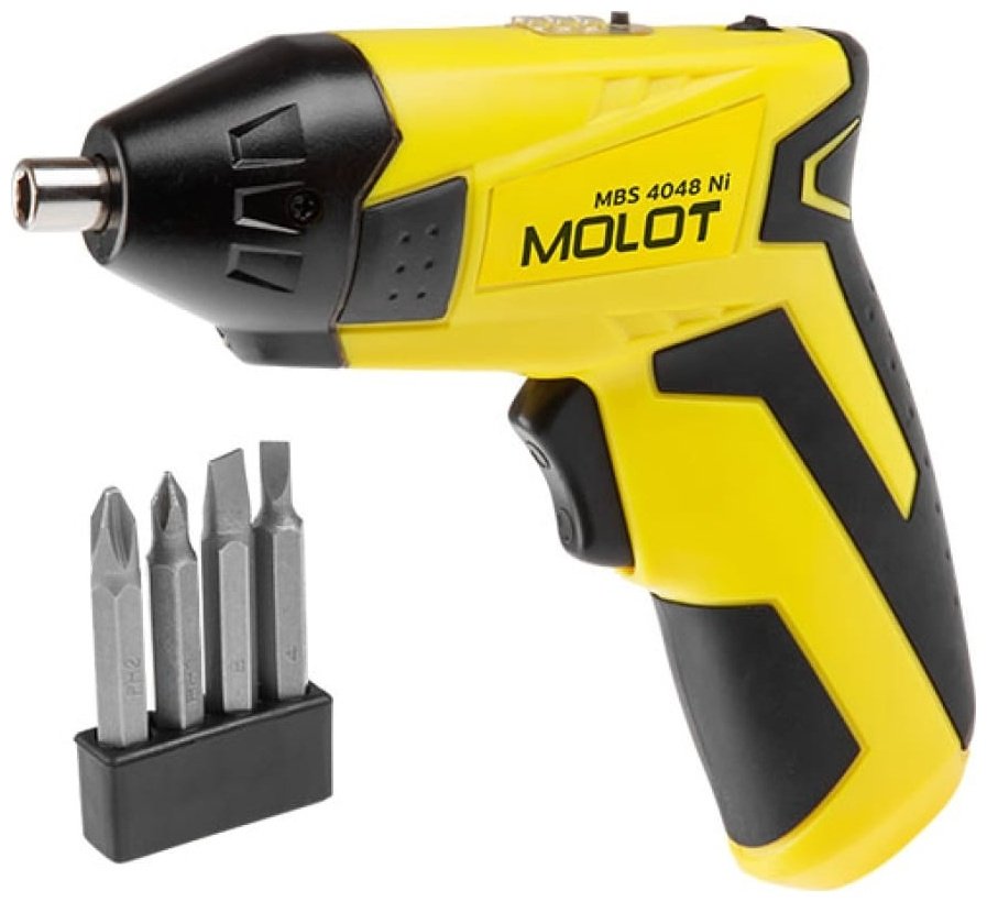 Аккумуляторная отвертка MOLOT MBS 4048 Ni MBS4048Ni00011, 4.8 В