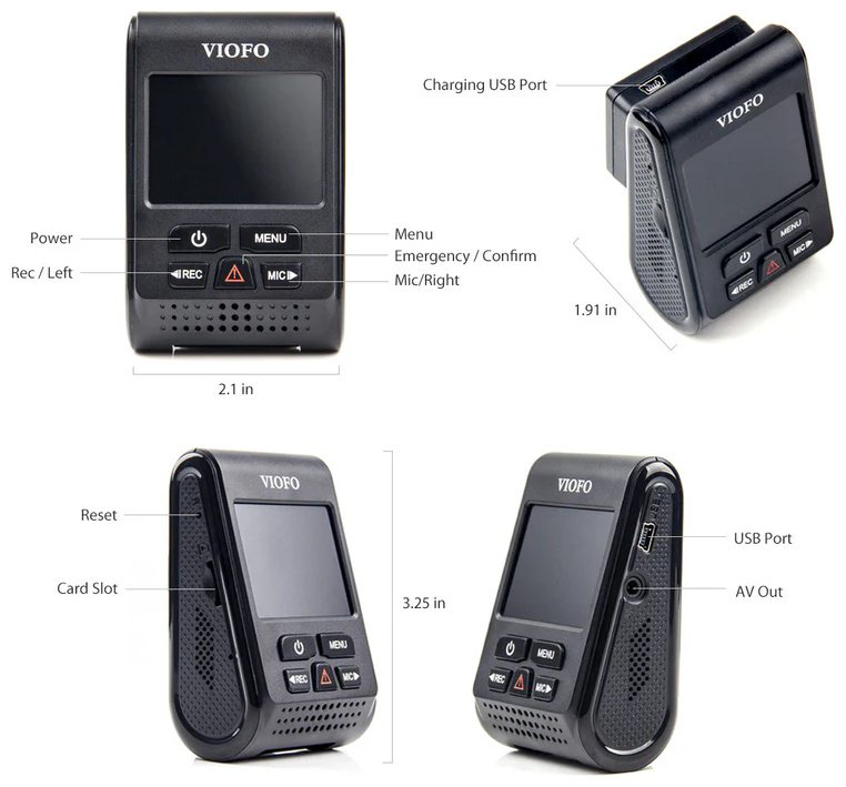 Видеорегистратор Viofo A119 V3 with GPS черный купить,NaN