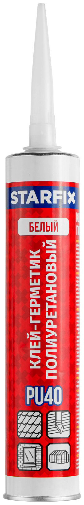 Герметик STARFIX SM-85136-1, цвет белый 300 мл купить,NaN