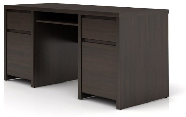 Стол письменный Гербор Каспиан, 160х65x77 см, темно-коричневый