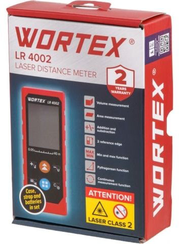 Лазерный дальномер WORTEX LR 4002 1329388, дальность до 40 м купить,NaN