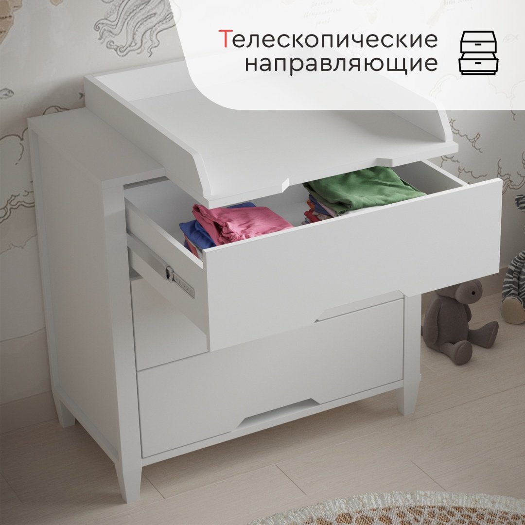 Комод TOMIX fosser, 80x50x85 см, белый купить,0
