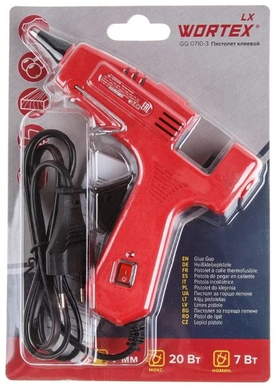 Клеевой пистолет WORTEX GG 0710-3 0323216 7.2 мм купить,0