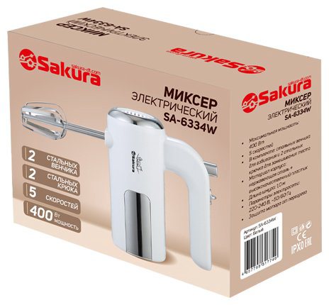 Миксер SAKURA SA-6334W белый
