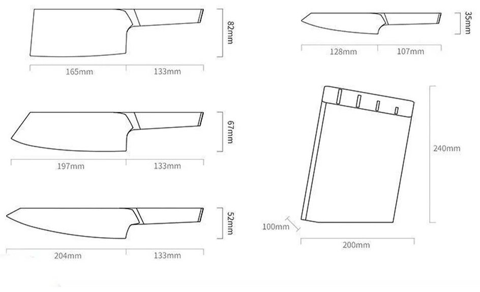 Huo Hou набор ножей Fire Waiting Steel Knife, лезвие: нержавеющая сталь купить,63379