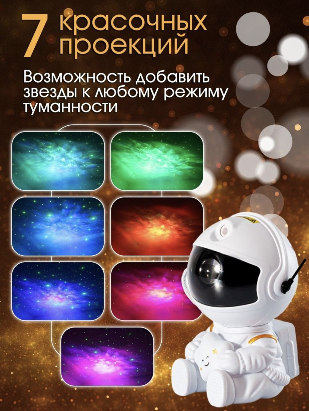Ночник-проектор Звездное небо, пластик купить,NaN