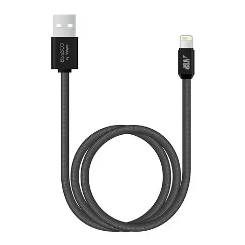 Кабель USB BoraSCO Apple 3A. 1m 34451 Usb type-A to Lightning Black
