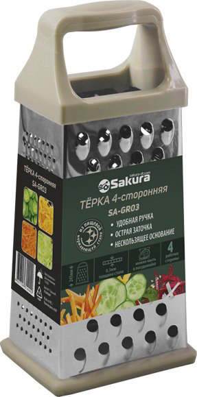 SAKURA терка SA-GR03, нерж.сталь, дерево купить,NaN