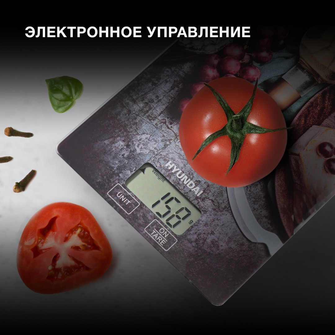 Кухонные весы Hyundai HYS-KG211 мультиколор купить,0