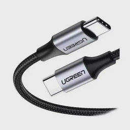 Кабель UGREEN US261 USB-C 2.0 M/M Round Cable Aluminum Shell 1m Gray-black